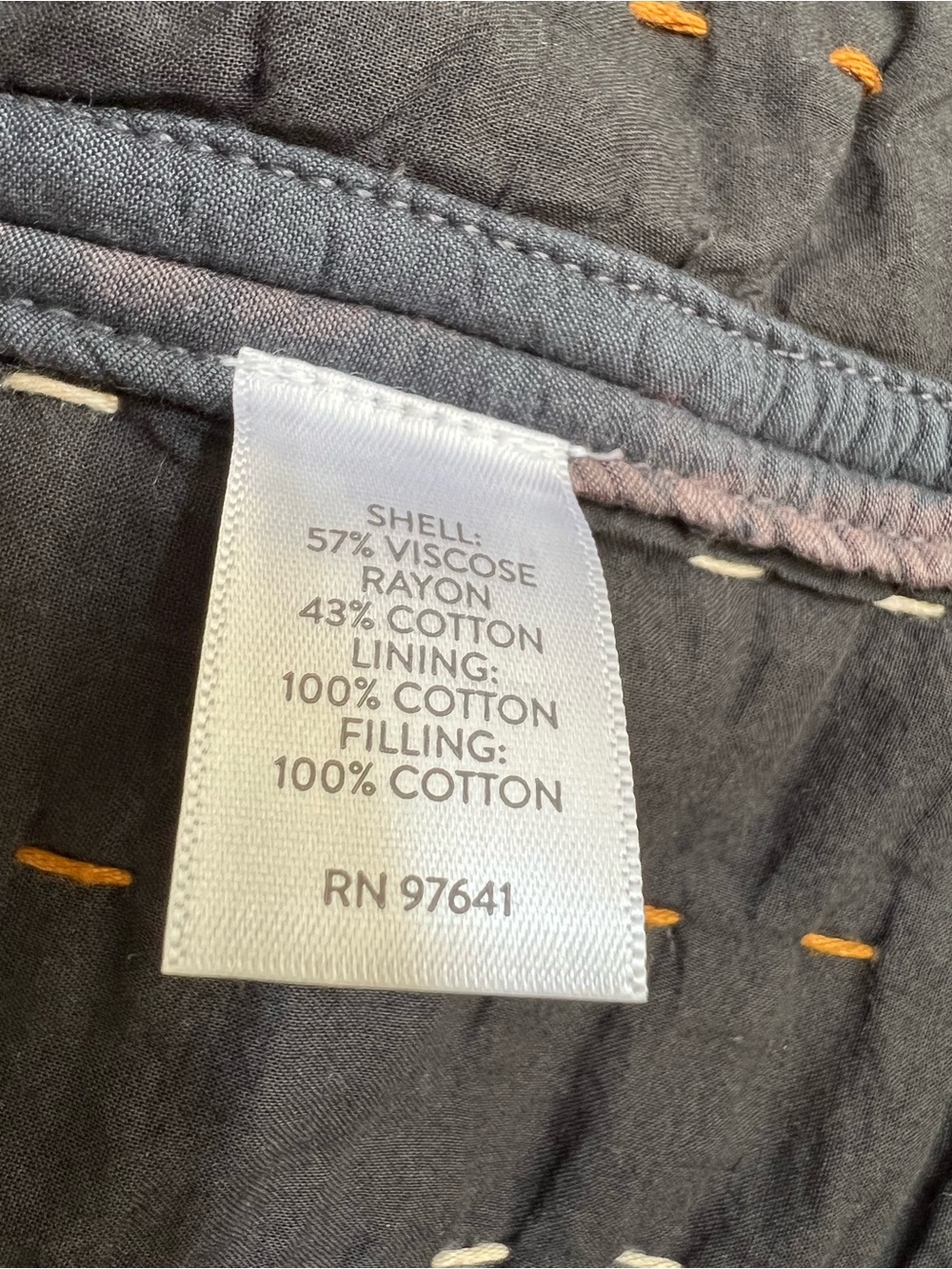 Women's Quilted-Striped Open Jacket - Slate Blue - Picture 4 of 4